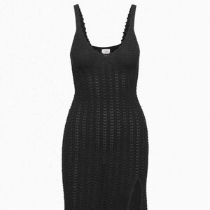 Aritzia Wilfred Evie Midi Dress in Pointelle Stitch